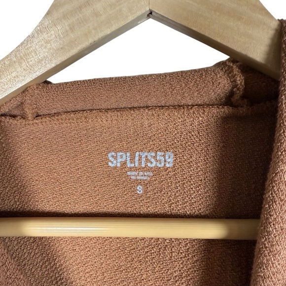 Splits59 Women’s Zoey Relaxed Cropped Hoodie in Cafe Au Lait Size S - Picture 6 of 9